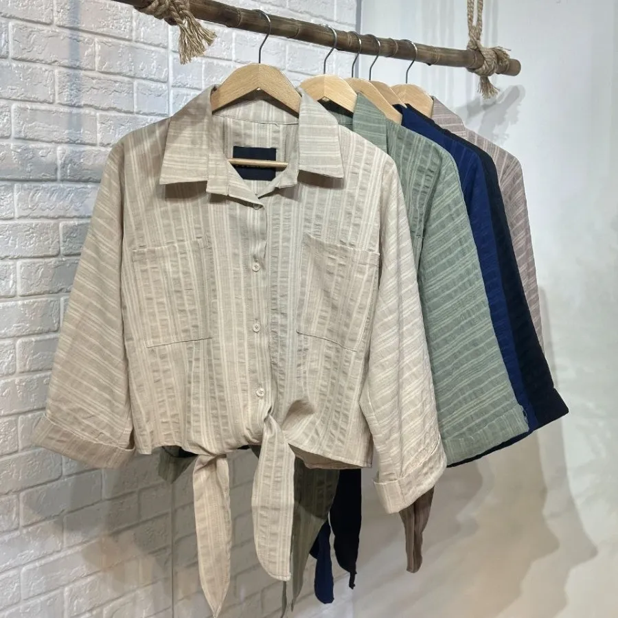 شومیز گره ای ست با ساراف