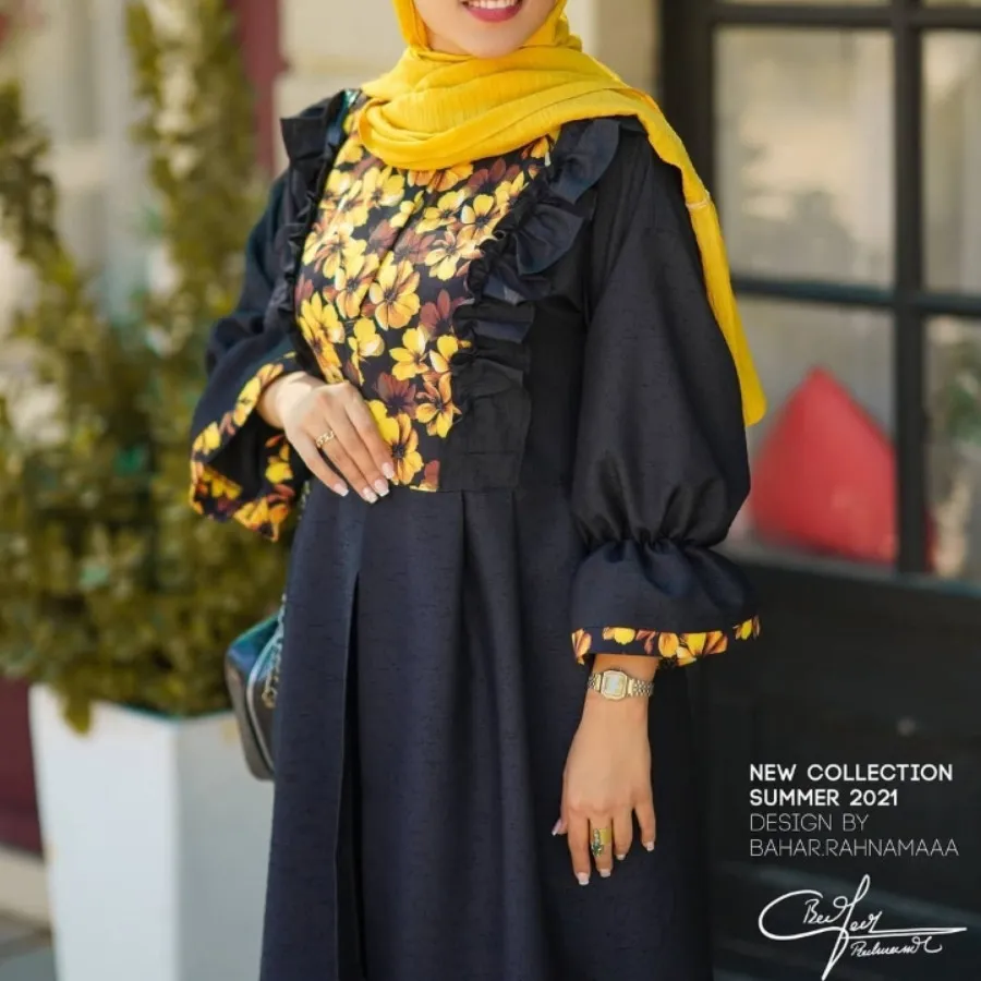 مانتو مشکی مزون دوز