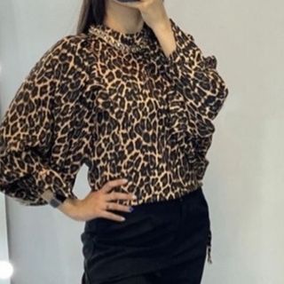 شومیز پلنگی یقه کارتیر