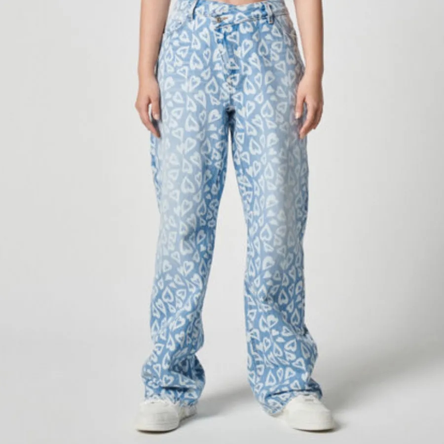 شلوار جین نیم بگ اورجینال