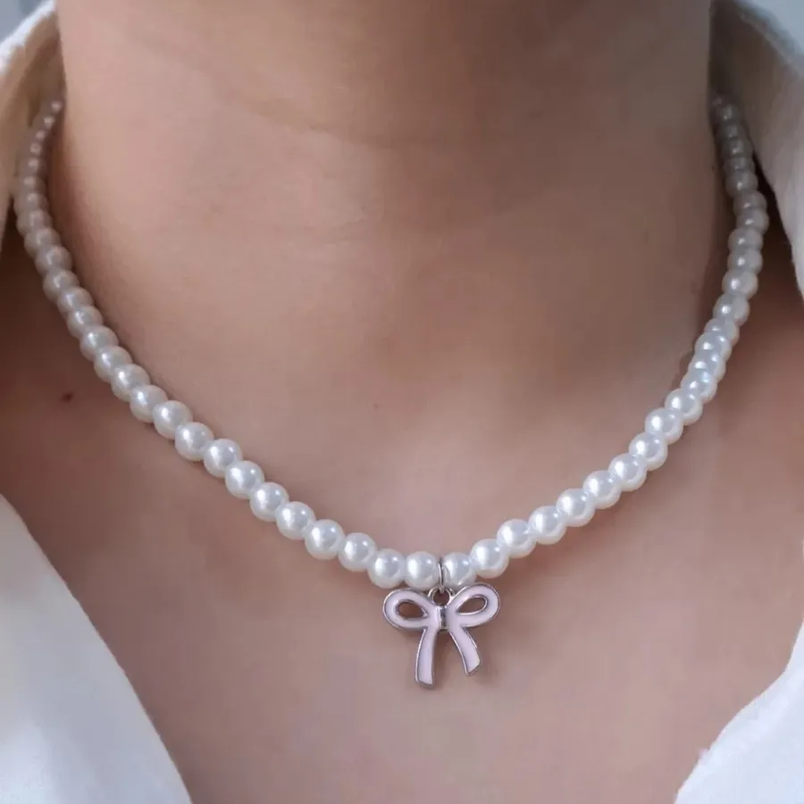 گردنبند مروارید پلاک?