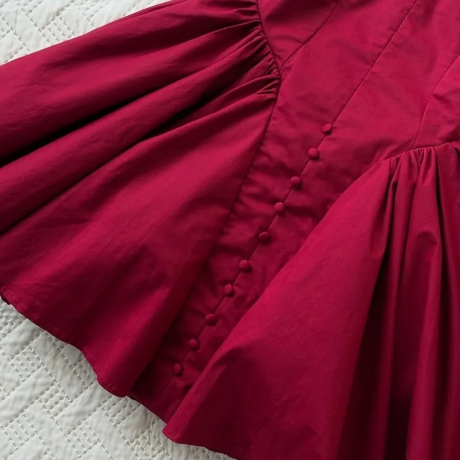 پیراهن مجلسی قرمز عروسکی