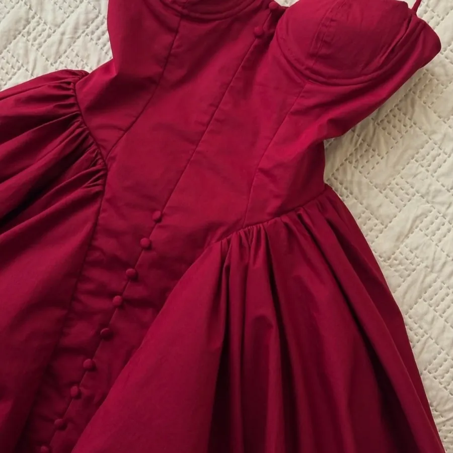 پیراهن مجلسی قرمز عروسکی