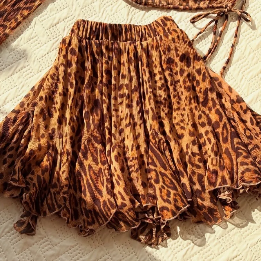 دامن نیم تنه پلنگی مجلسی