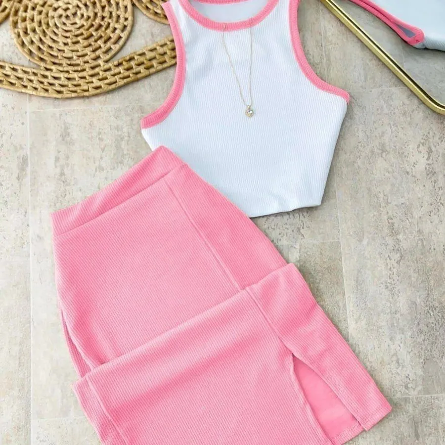 ست کراپ و دامن