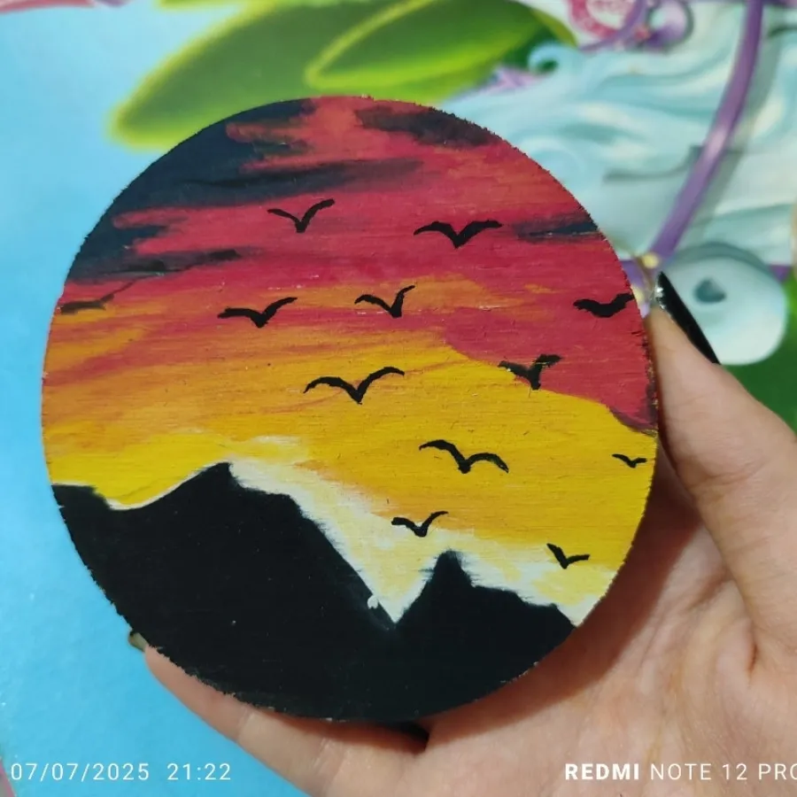 نقاشی رو چوب