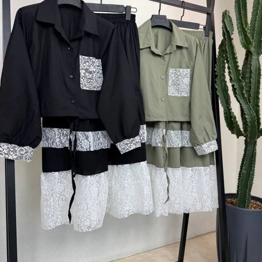 شومیز و دامن کتان