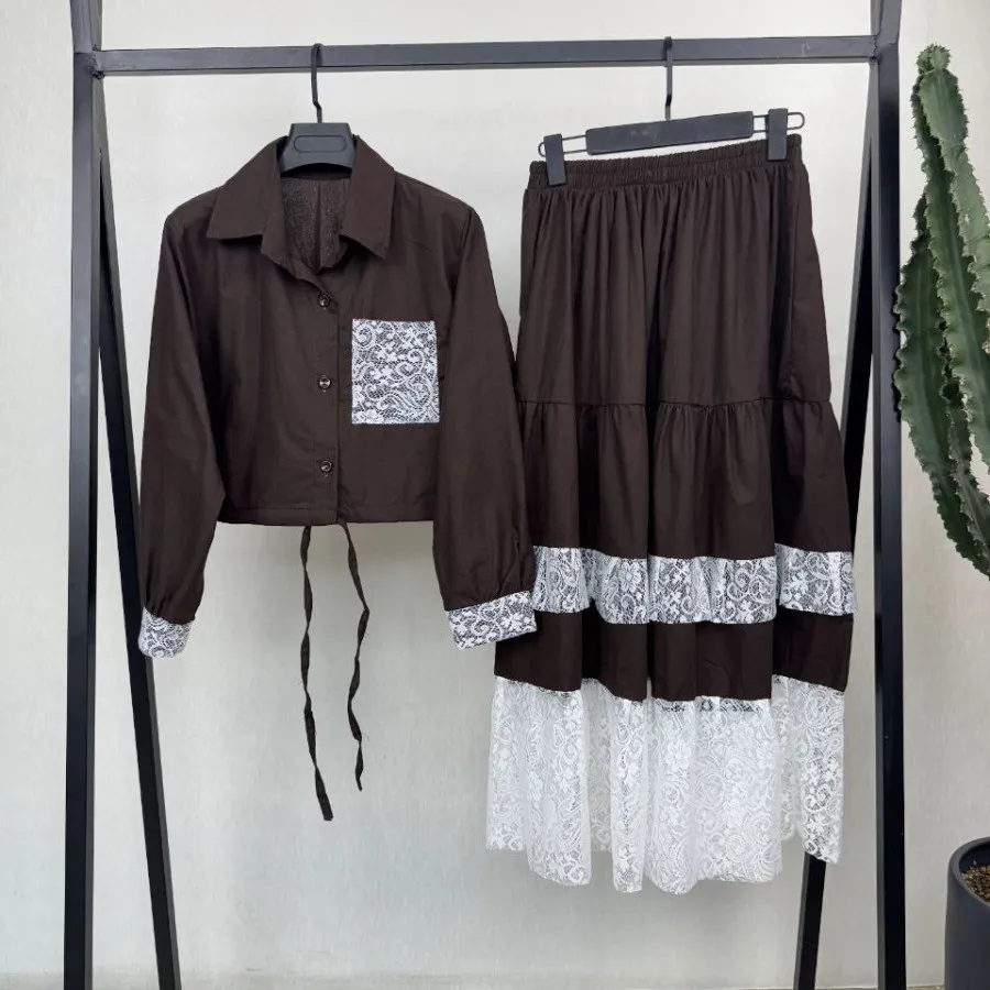 شومیز و دامن کتان