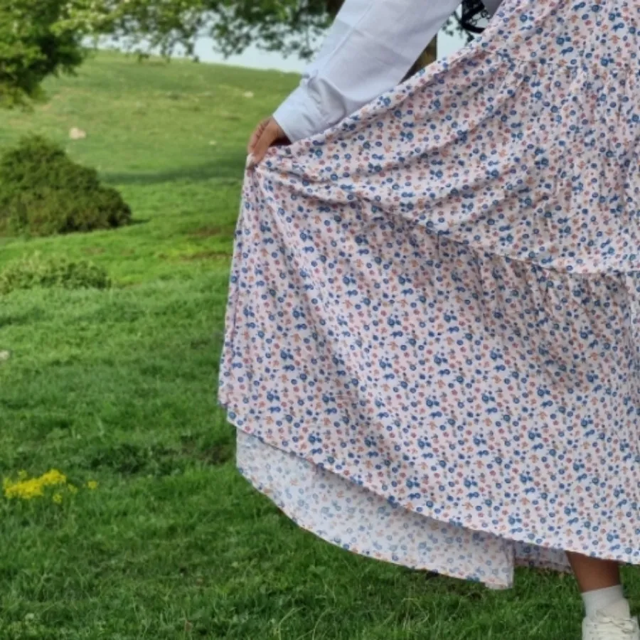 دامن چین دار گلگلی