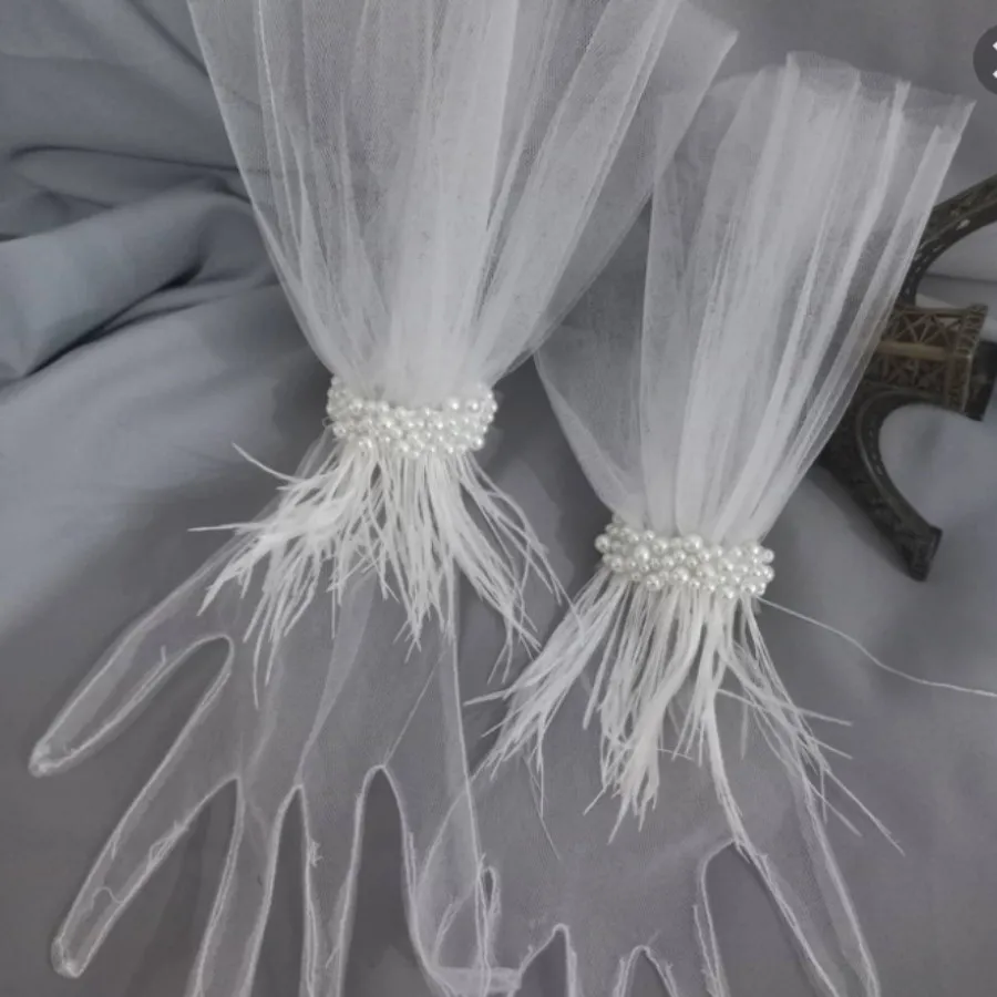 دستکش توری مجلسی کارشده