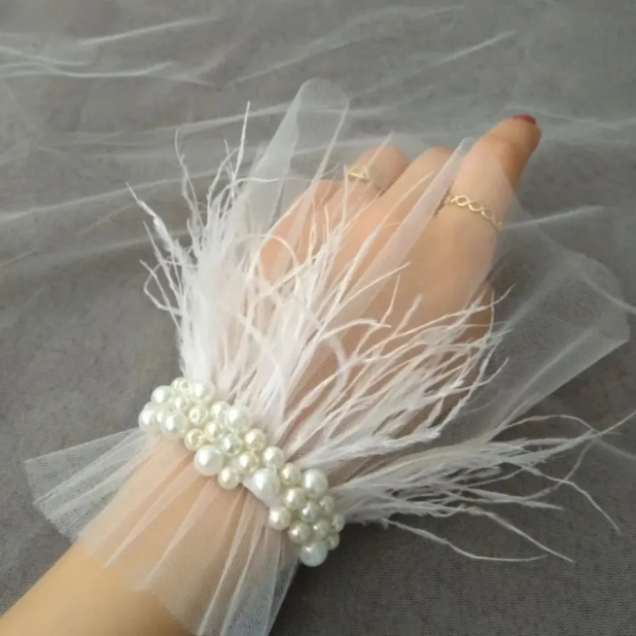 دستکش توری مجلسی کارشده