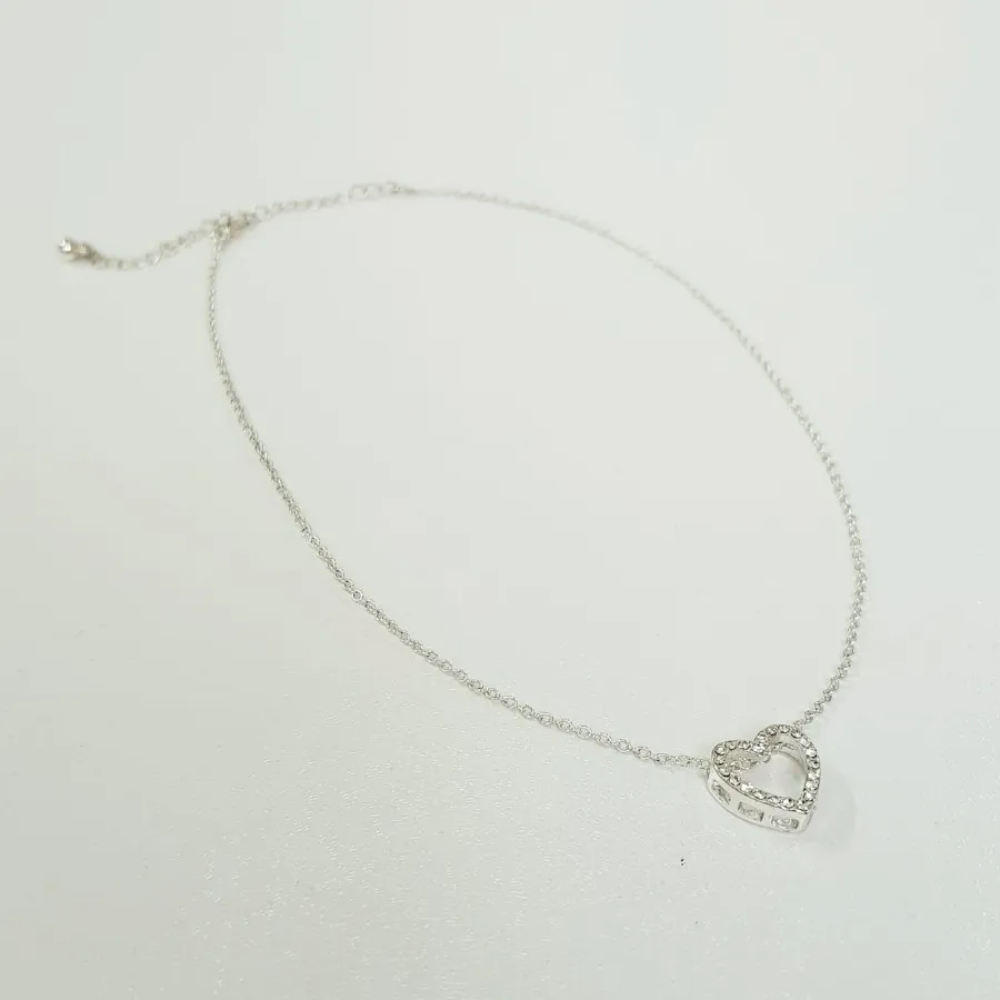 گردنبند قلب نقره ای 3بعدی