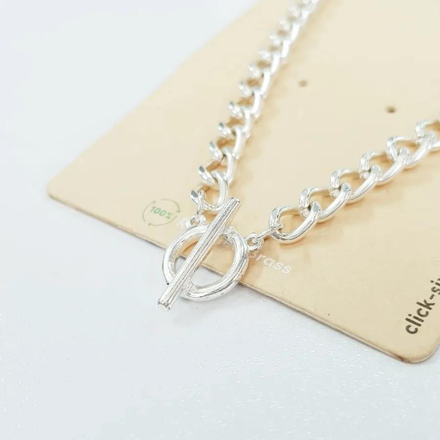 گردنبند زنجیر نقره ای