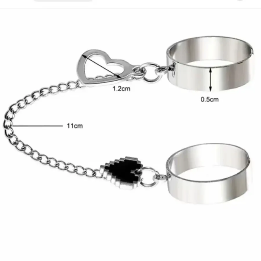 انگشتر دوتایی زنجیر دار