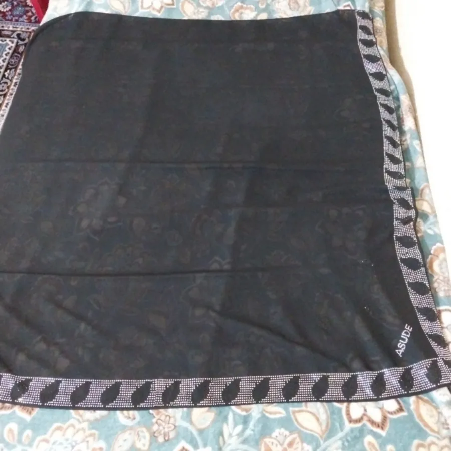 روسری حریر مشکی