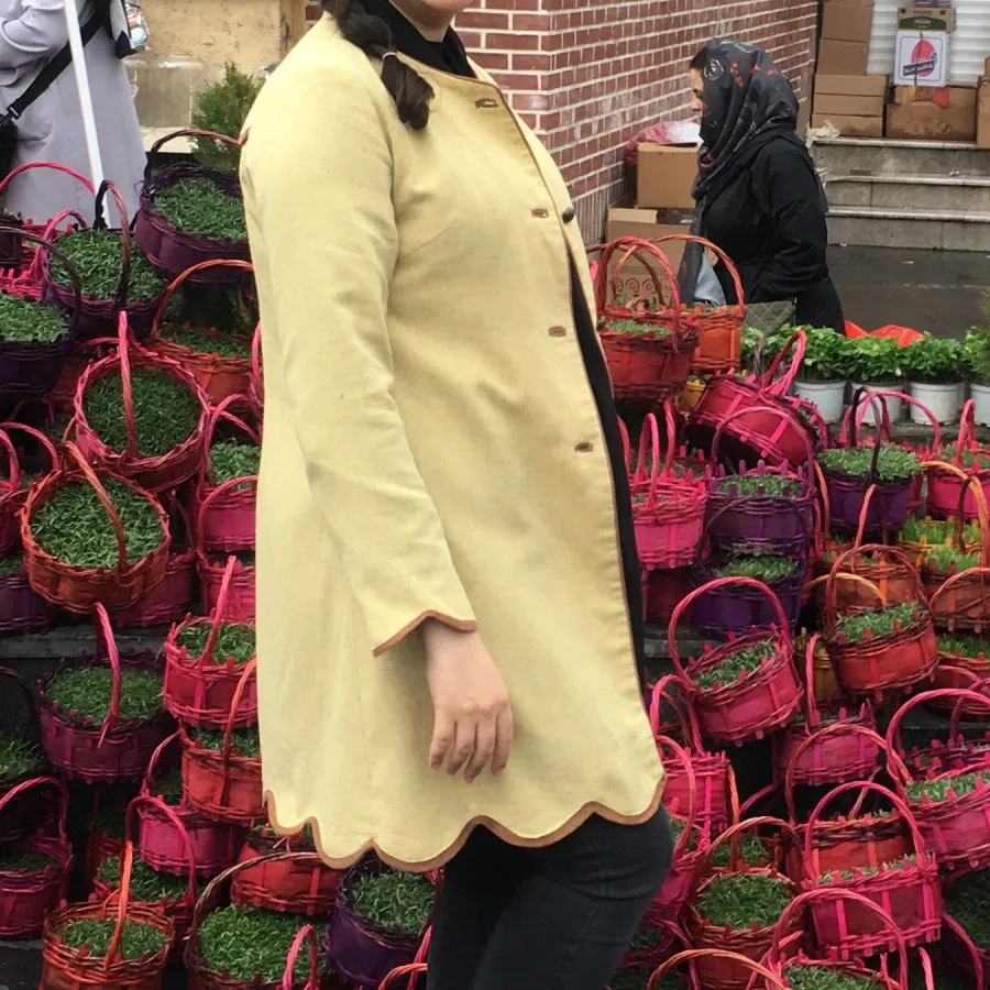 مانتو زرد لیمویی