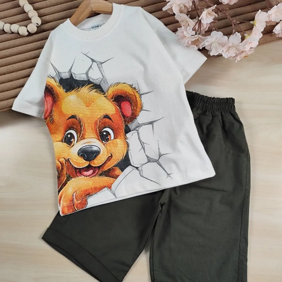 تیشرت شلوارک خرس خوشحال