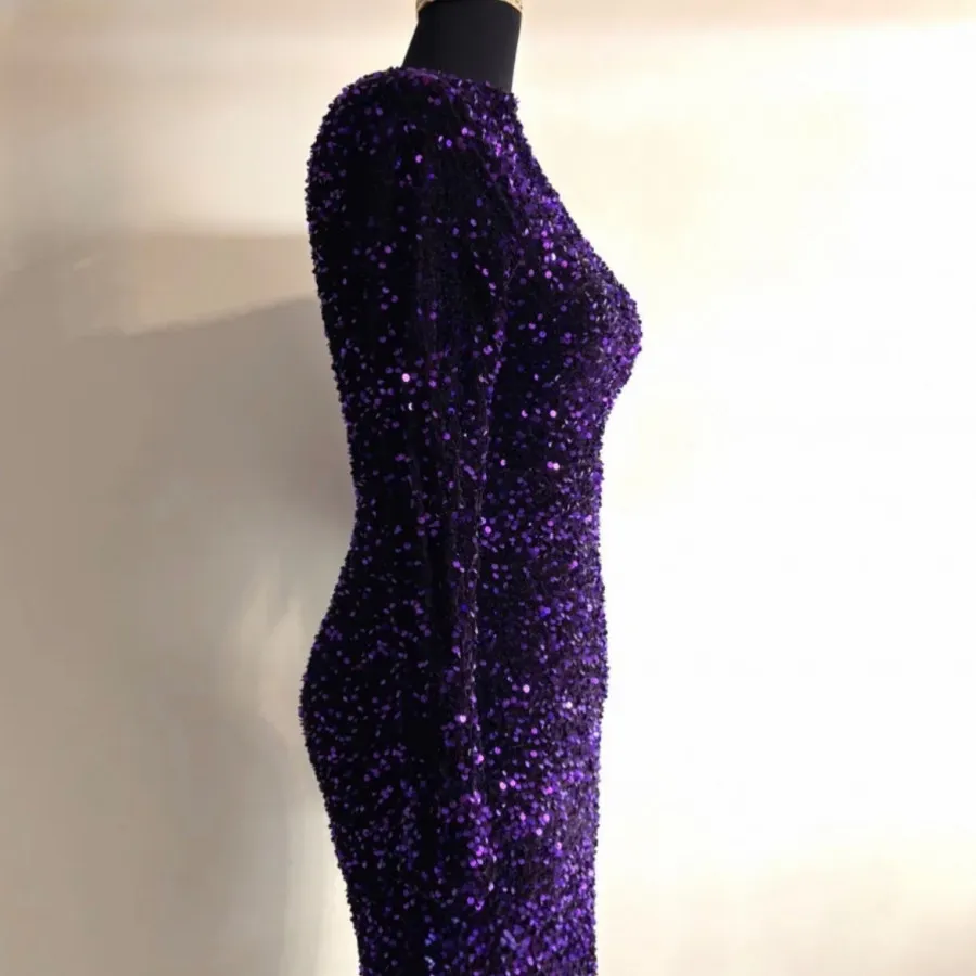 پیراهن مخمل تمام پولک