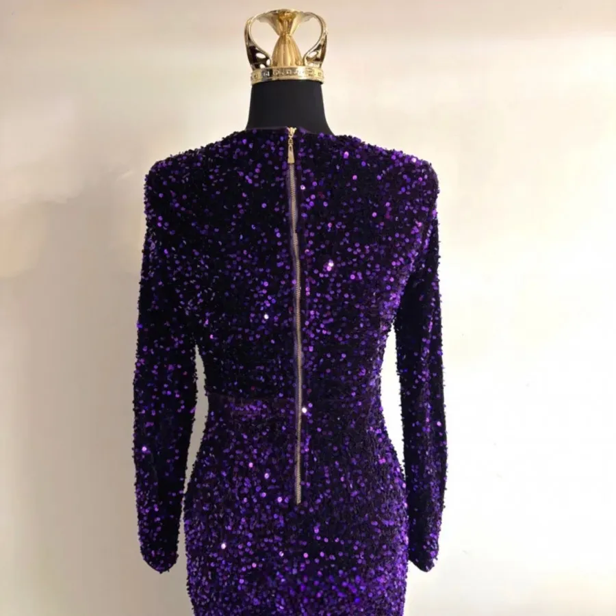 پیراهن مخمل تمام پولک