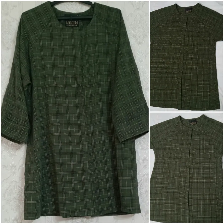 مانتو چهارخونه سایزبزرگ