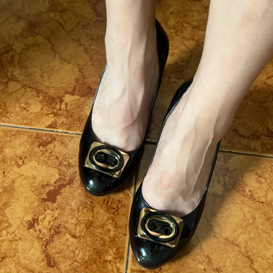 کفش ورنی پاشنه بلند مشکی