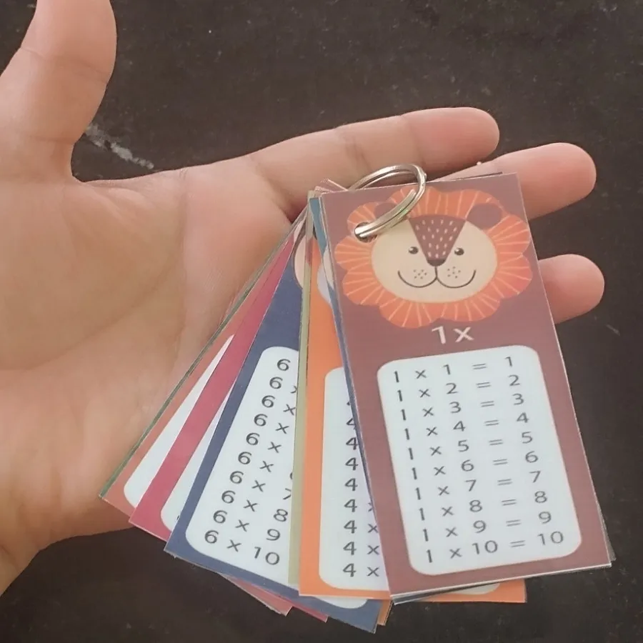 فلش کارت جدول ضرب پرسی