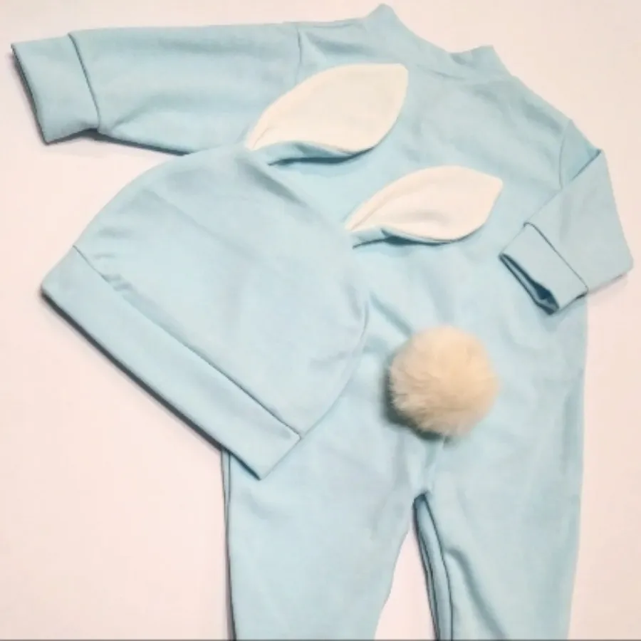 سرهمی خرگوشی نوزاد و کلاه