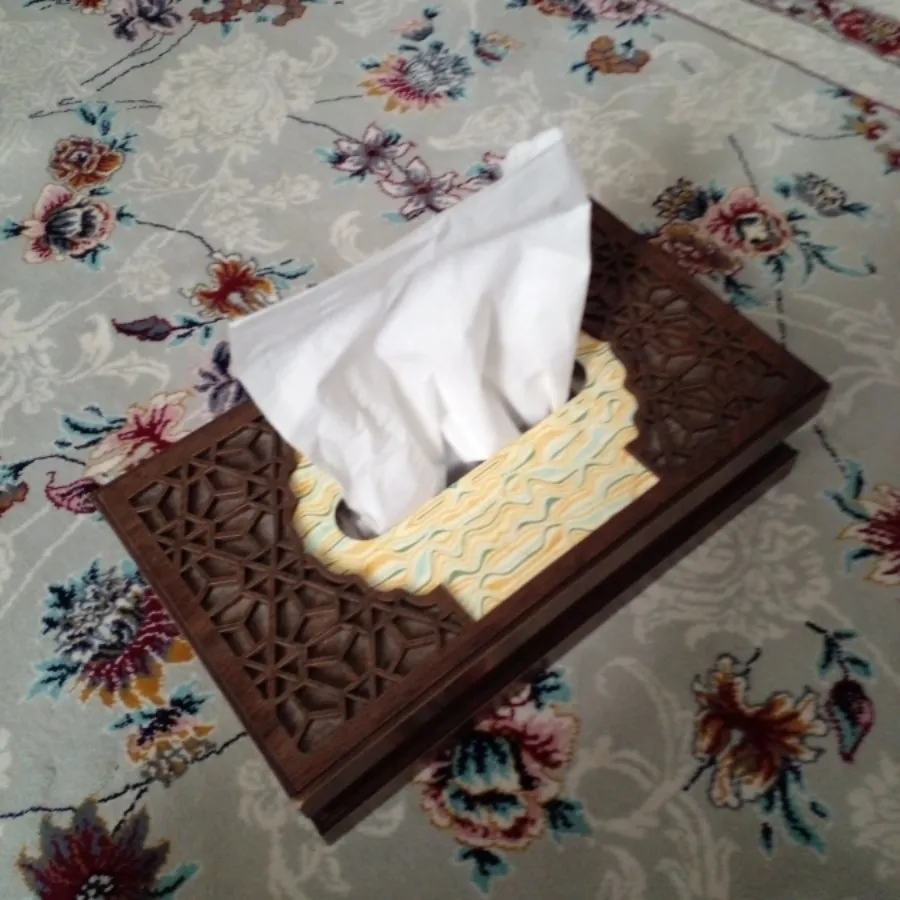 جا دستمال کاغذی چوبی