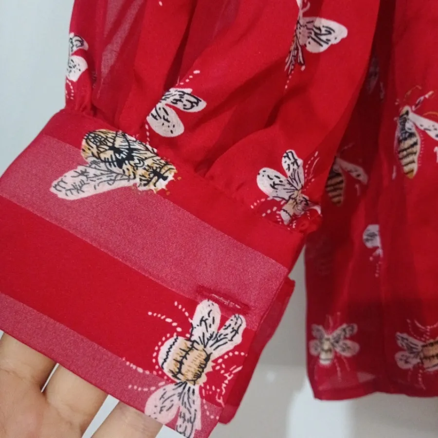 شومیز مزون دوز زرشکی