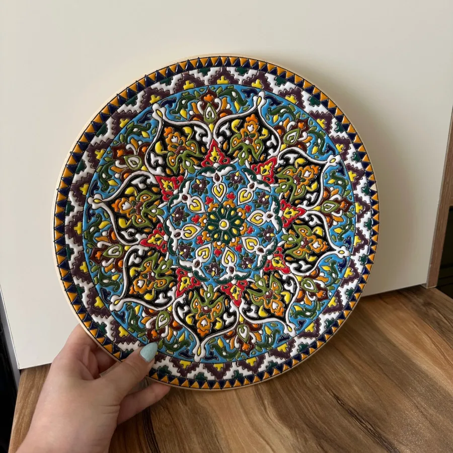 بشقاب مینا کاری