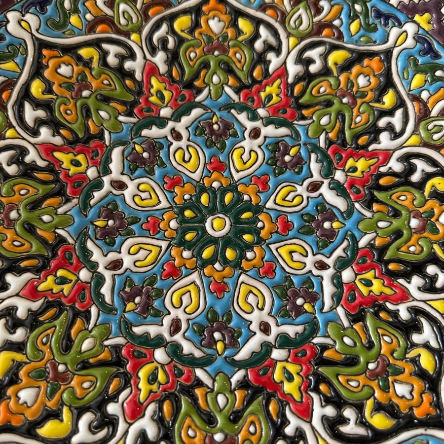 بشقاب مینا کاری