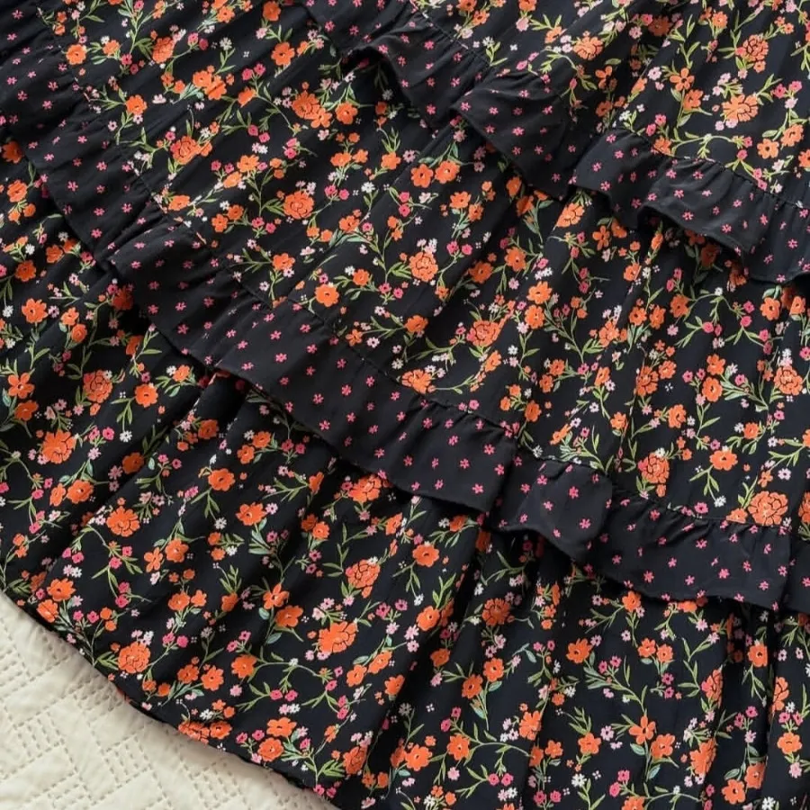 پیراهن گل گلی ساحلی بلند