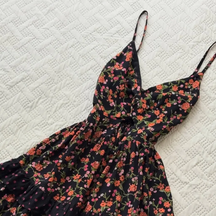 پیراهن گل گلی ساحلی بلند