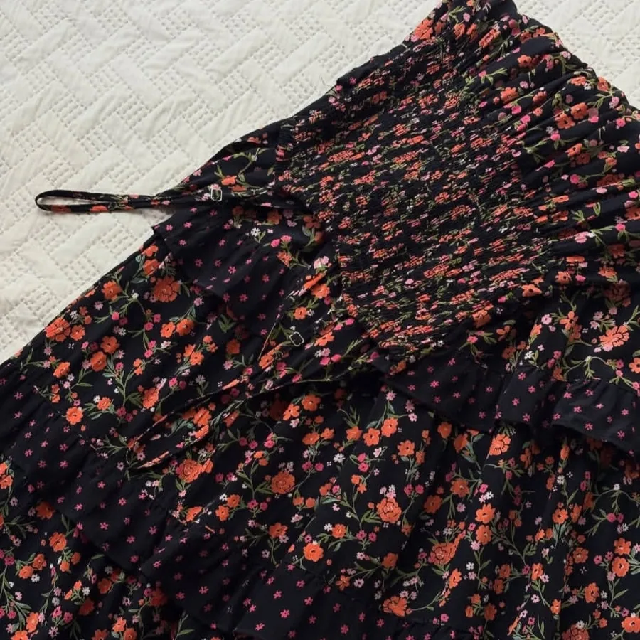 پیراهن گل گلی ساحلی بلند