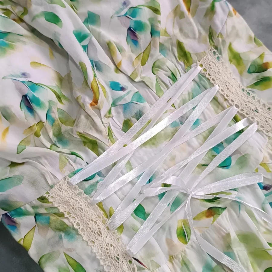 پیراهن نخی دخترانه.ساحلی