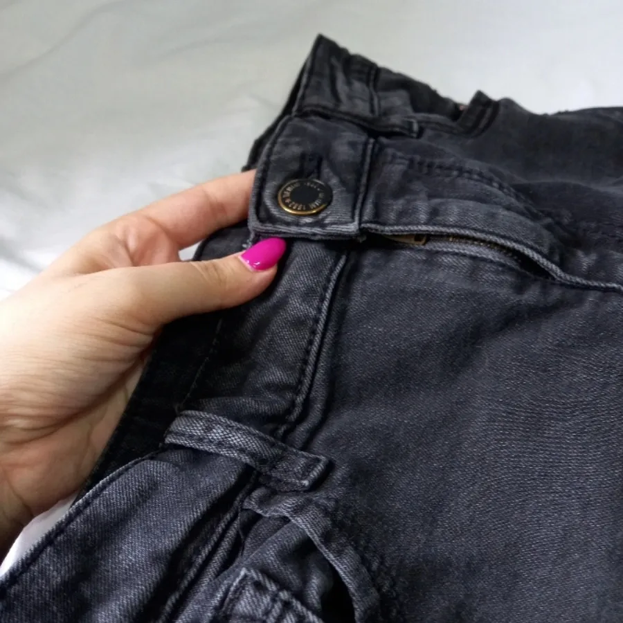 شلوار لی طوسی ذغالی