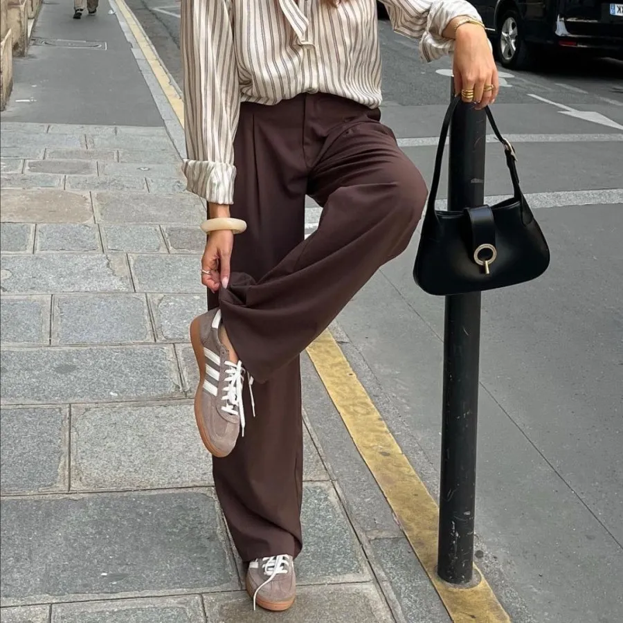 شلوار بگ قهوه ای موکا