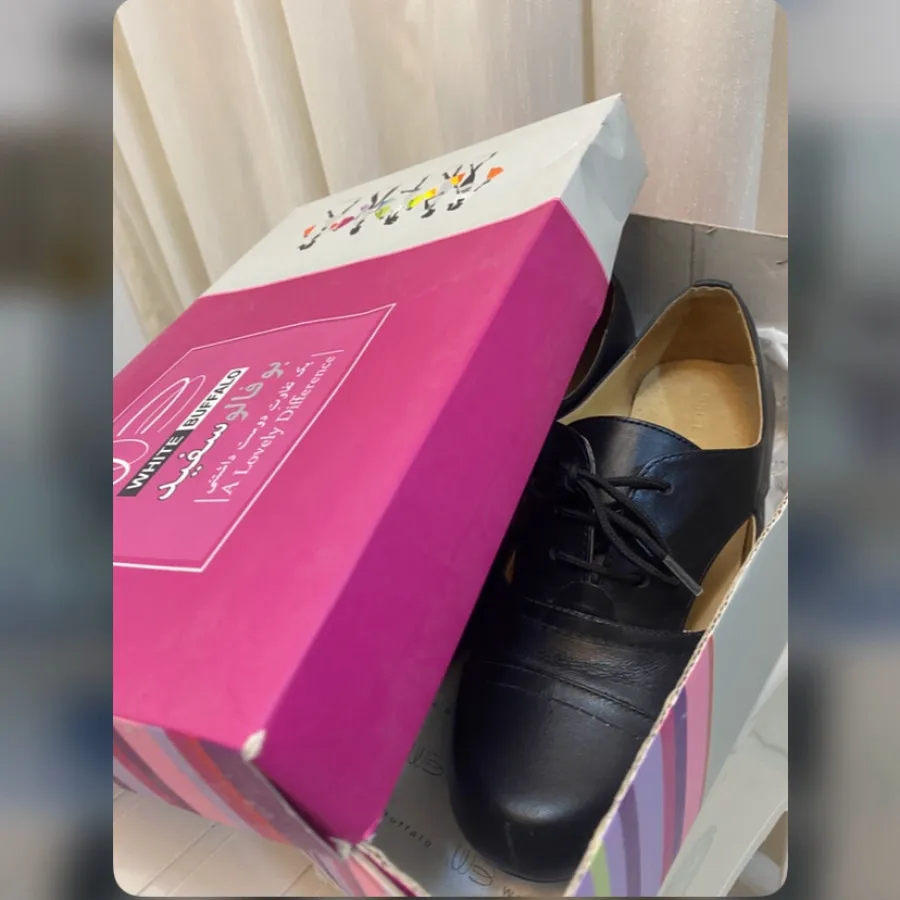 کفش چرم بوفالو سفید