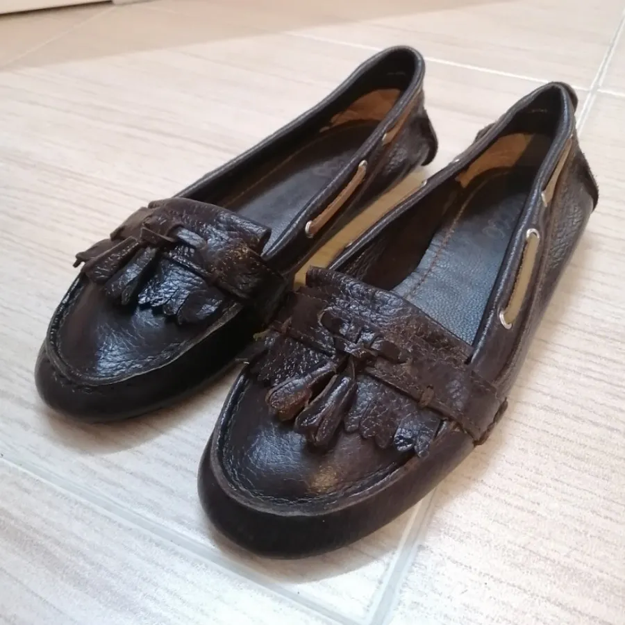 کفش کالج چرم خارجی