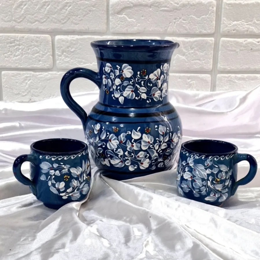 پارچه و لیوان سفالی طرح گ