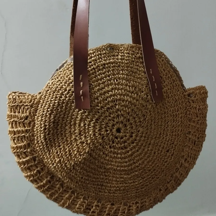 کیف دایره ای جنس رافیا