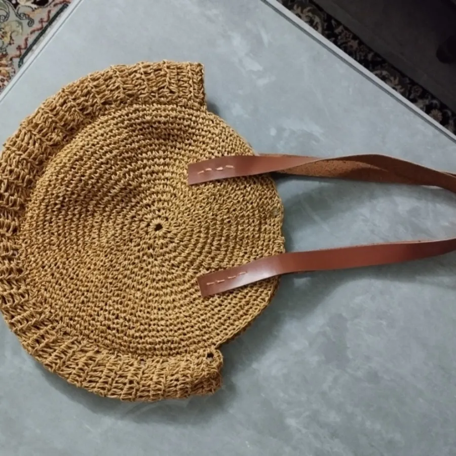 کیف دایره ای جنس رافیا