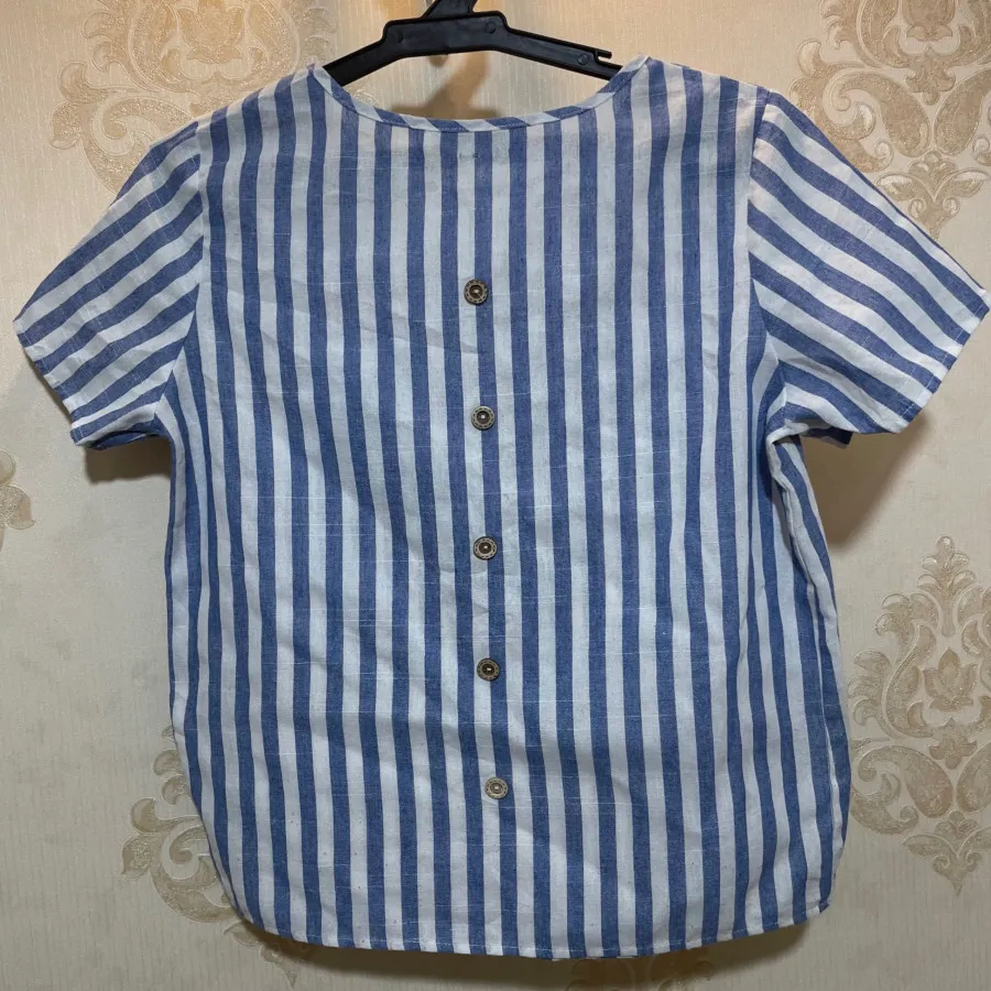 بلوز آستین کوتاه لینن