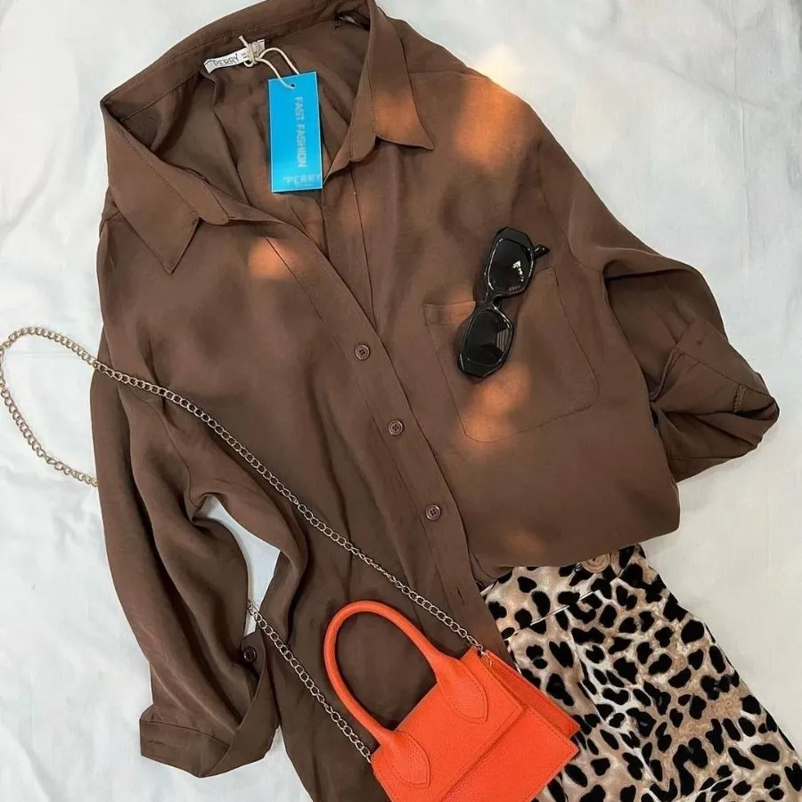 شومیز بیسیک جیب دار نخی