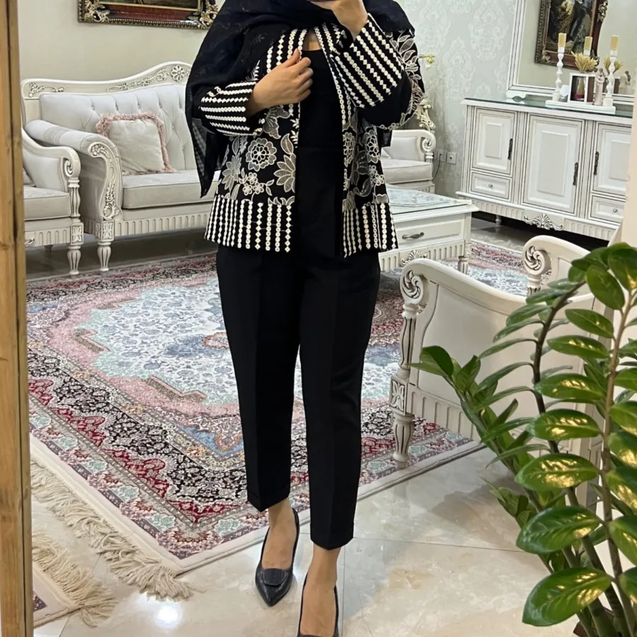 کت سوزن دوزی مشکی