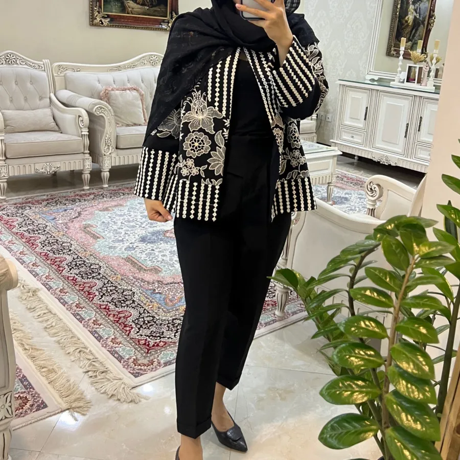 کت سوزن دوزی مشکی