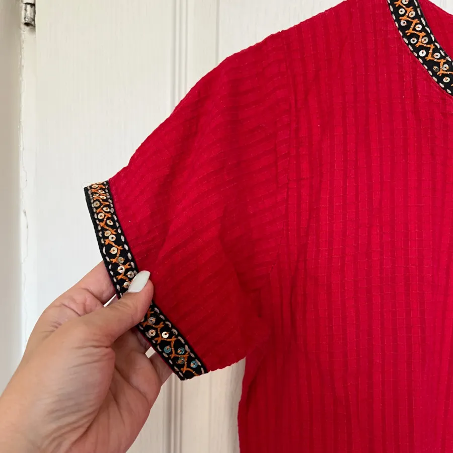 تونیک لینن گلدوزی