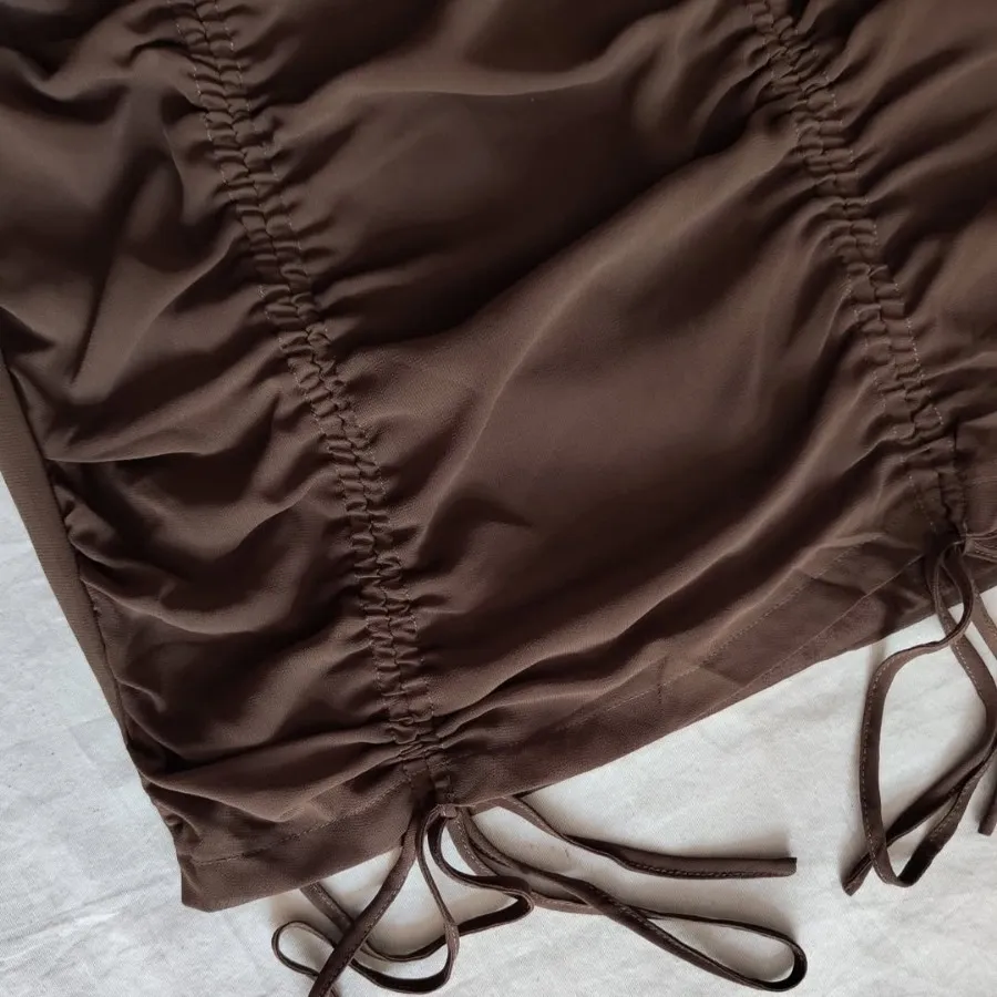 لباس مجلسی قهوه ای کشی