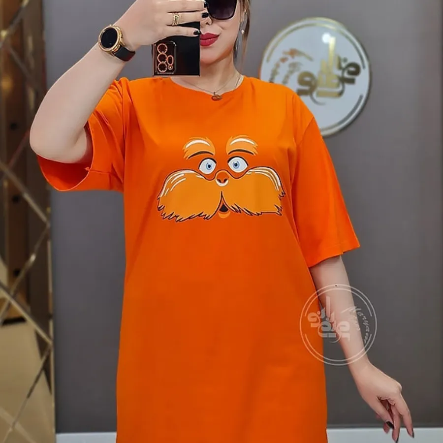 تیشرت نخپنبه لانگ کارتونی