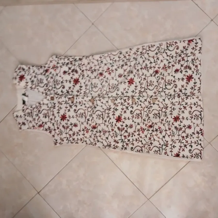 پیراهن لینن خامه دوزی